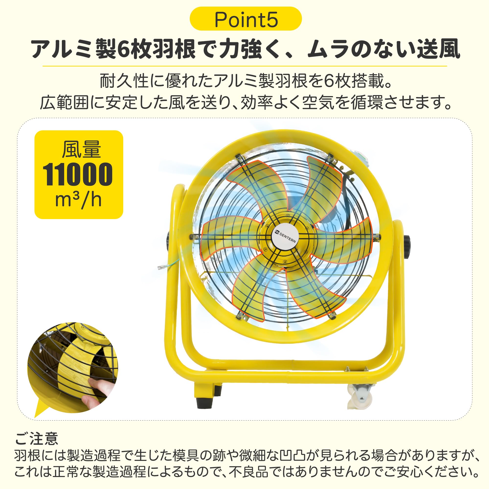 Amazon.co.jp: OSJ 送風機 排気シャフトホース付き 風量11000m³/h 送